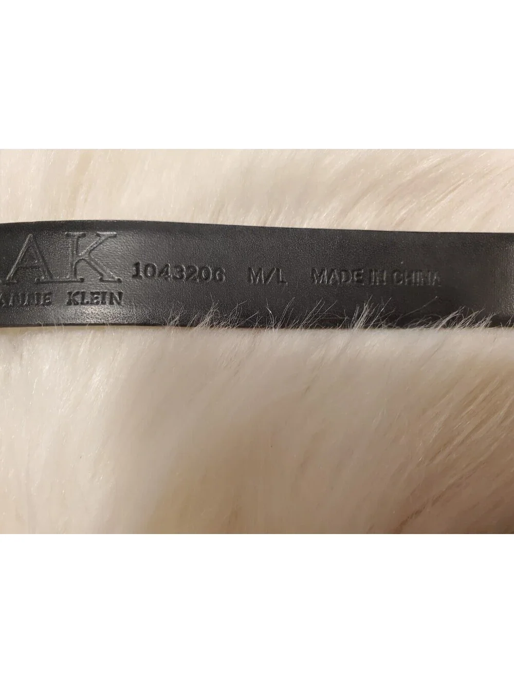 Anne Klein M/L Black Bonded Leather Belt Silver Clip Buckle Adjustable NWT